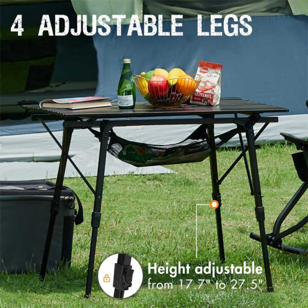 Aluminum Camping Foldable Picnic Table for Outdoor (3)