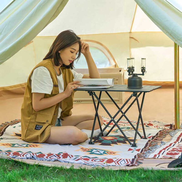 Aluminum Portable Camping Folding Outdoor Picnic Table (3)