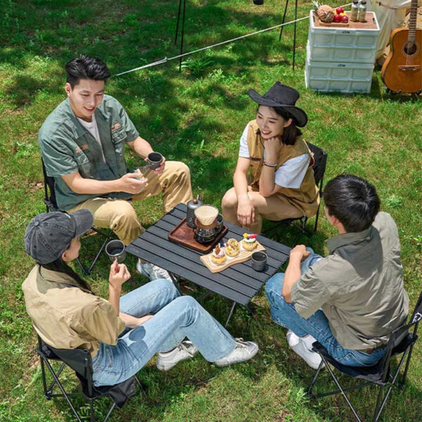 Aluminum Portable Camping Folding Outdoor Picnic Table (4)