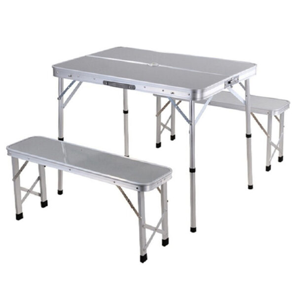 Customizable Folding Aluminum Camping Outdoor Table with Seats (1)