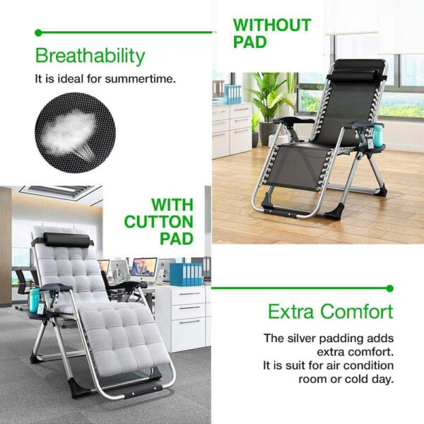 Customized OutdoorIndoor Sun Lounge Chair with Cup Holder (1)