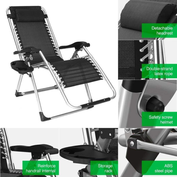 Customized OutdoorIndoor Sun Lounge Chair with Cup Holder (5)