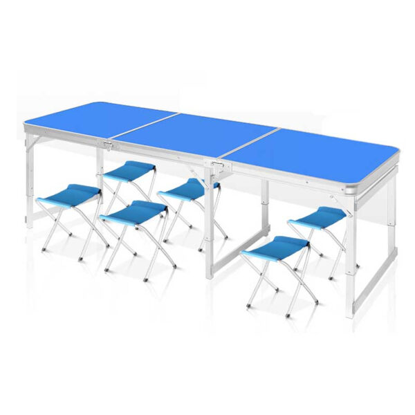 Foldable Camping Aluminum Table with Chairs (2)