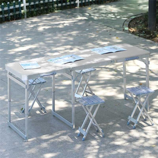 Foldable Camping Aluminum Table with Chairs (6)