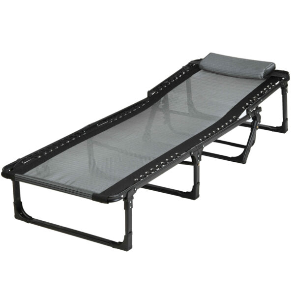 Iron Frame Outside Camping Folding Sleeping Beach Bed (2)