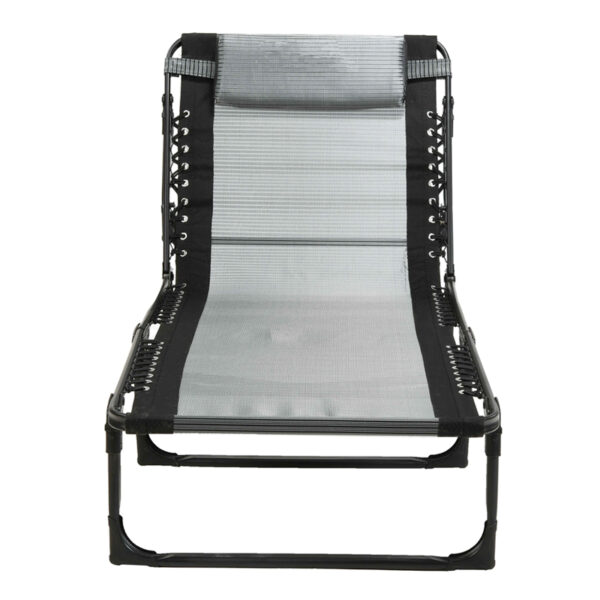 Iron Frame Outside Camping Folding Sleeping Beach Bed (4)