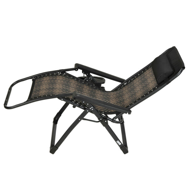 Multi Functional Adjustable Outdoor Zero Gravity Lounge Chair with Cup Holder (4)
