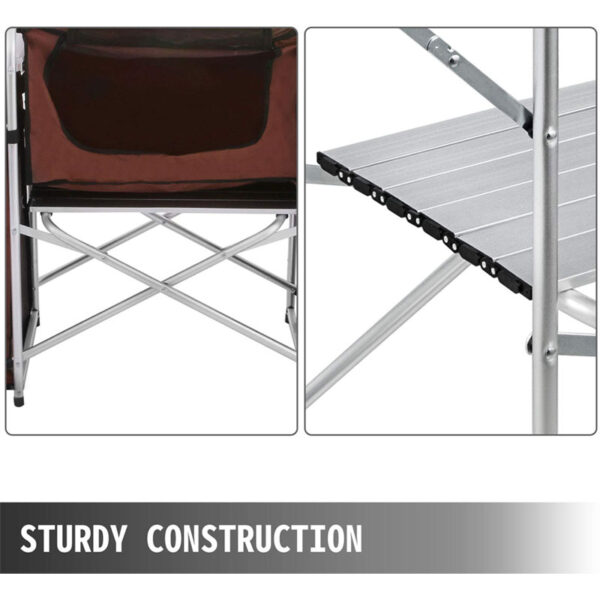 Outdoor Foldable Aluminum Picnic Camping Kitchen Table (2)