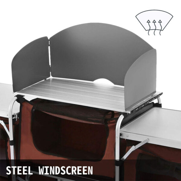 Outdoor Foldable Aluminum Picnic Camping Kitchen Table (4)