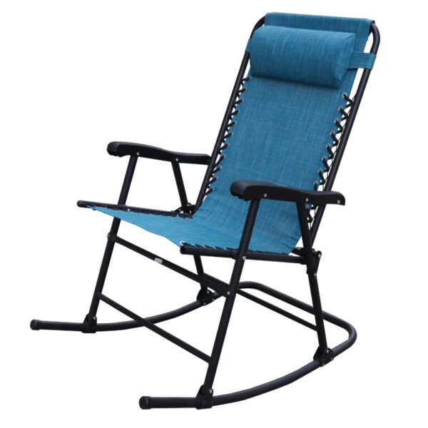 Rocking Camping Metal Chair for Outdoor Beach, Picnic, and Garden (2)