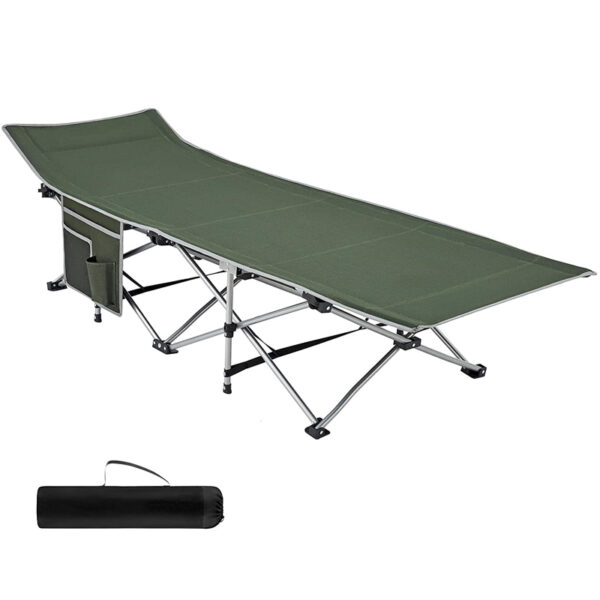 Ultralight Foldable Outdoor Portable Camping Bed with Side Bag (5)